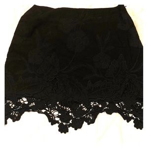 Kendall and Kylie black eyelet skirt